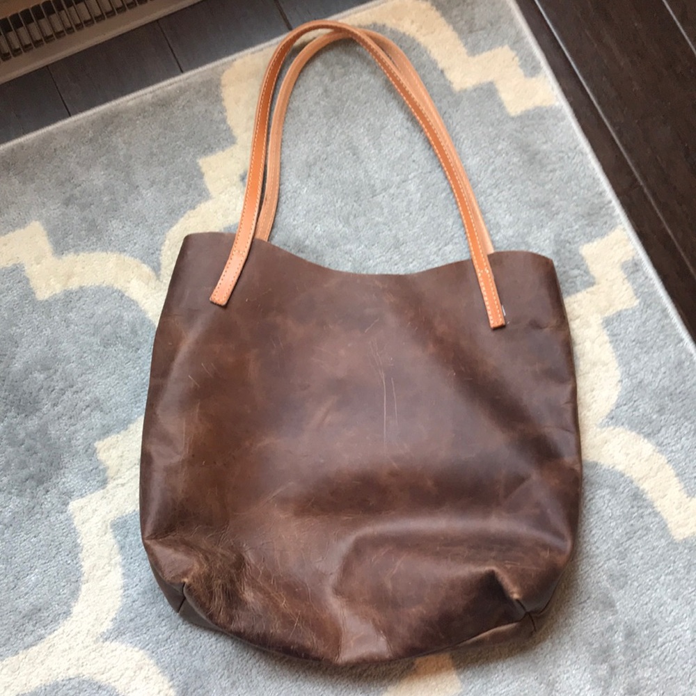 Big leather tote